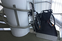 Custom-made platform lift for spiral staircase