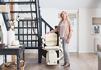  Woman next to stairlift