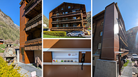 Homelift aussen an einem Chalet in Saas Balen installiert